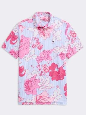 VINEYARD VINES ROSES AND POSIES KENTUCKY DERBY  SANKATY POLO SHIRT SMALL NWT